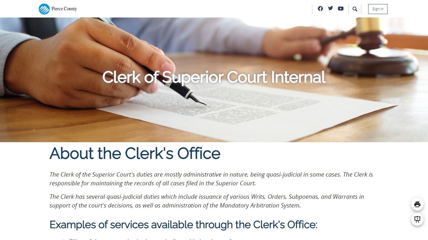 CLK Clerk of the Superior Court | Open Pierce County